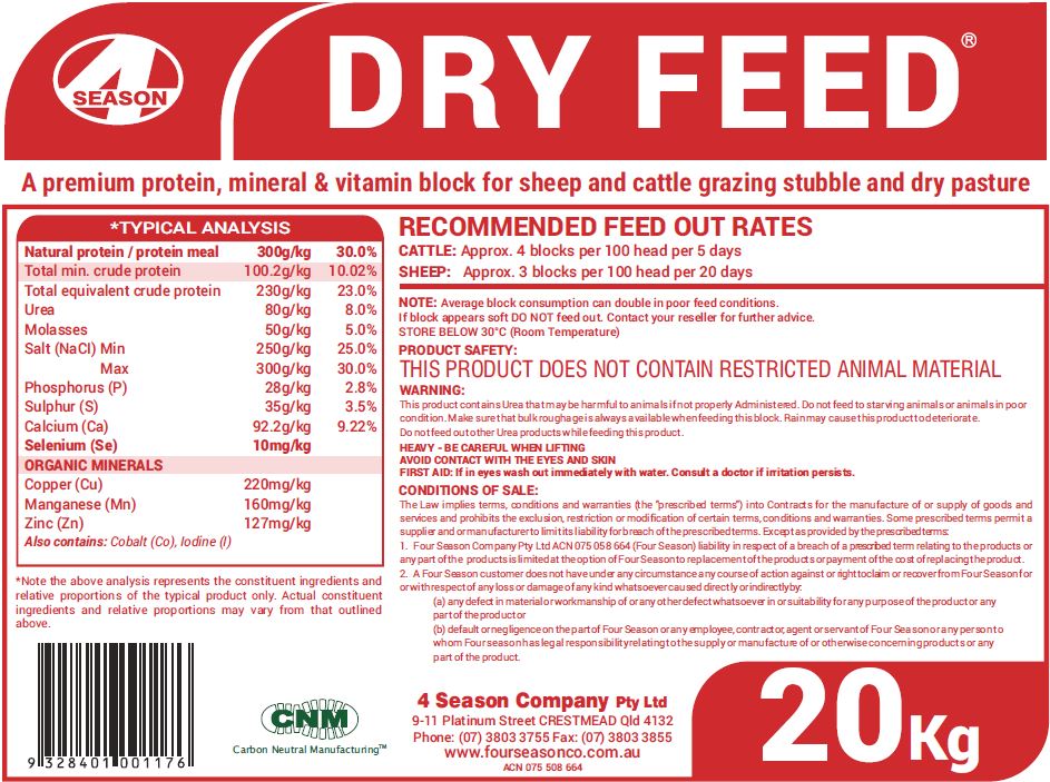 4SC DRY FEED FACT SHEET 