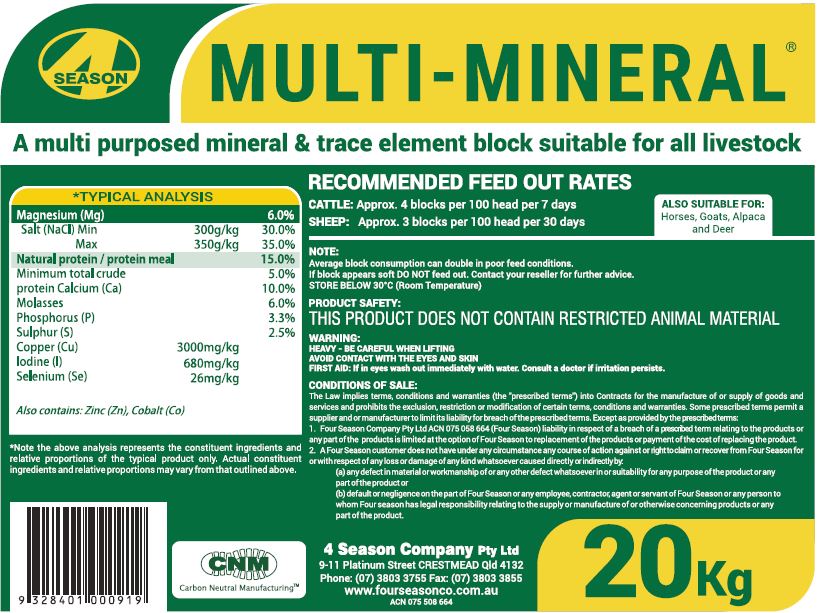 MULTI-MINERAL FACT SHEET 