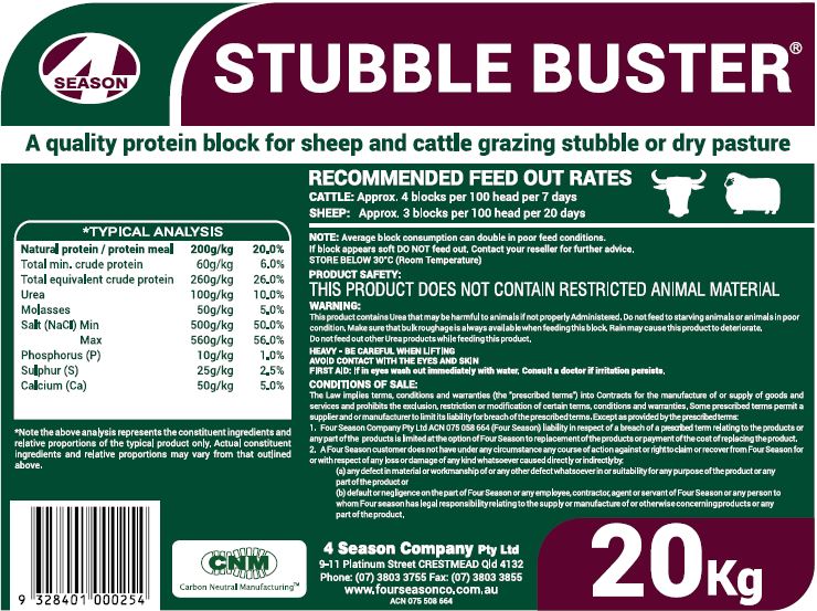 STUBBLE BUSTER FACT SHEET 